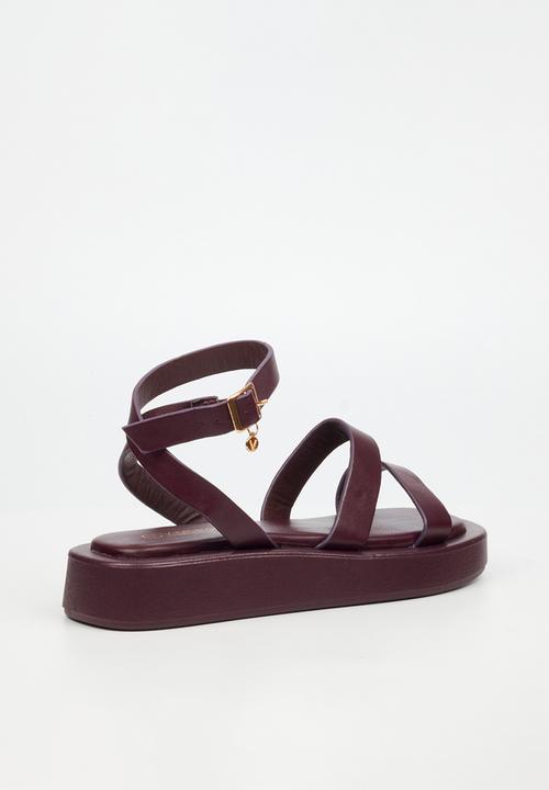 Viabeach - COCONUT 34 Thick Double Strap Sandal - Plum