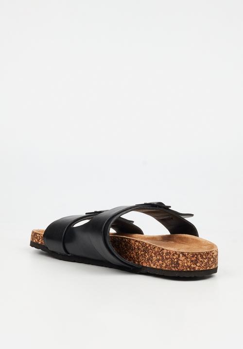 Viabeach - QORK 7 Comfort Sock Double Strap Qork Sandal - Black