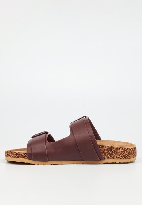 Viabeach - QORK 7 Comfort Sock Double Strap Qork Sandal - Plum