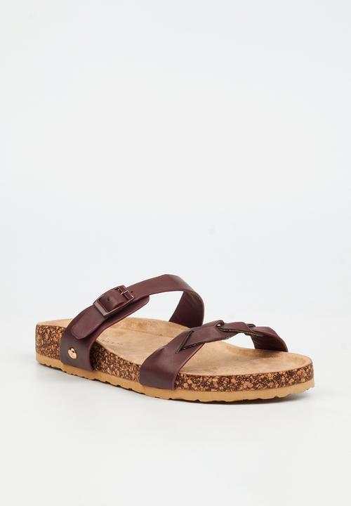 Viabeach - QORK 8 Comfort Sock Braided Strap Qork Sandal - Plum