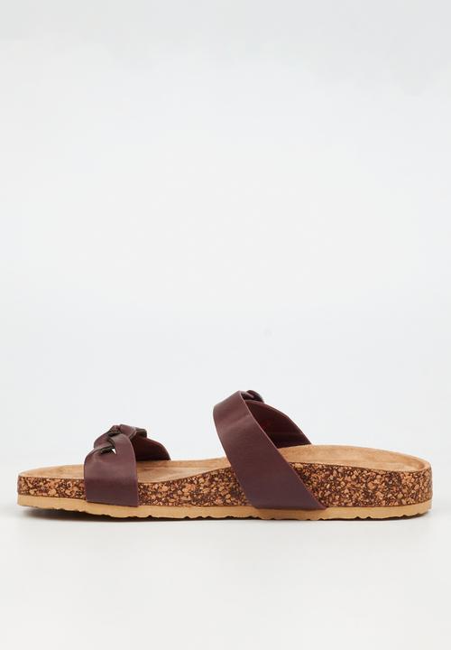 Viabeach - QORK 8 Comfort Sock Braided Strap Qork Sandal - Plum