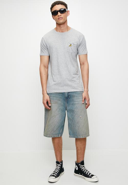 Brave Soul - 3 Pack Tee - Black, White & Light Grey Marl