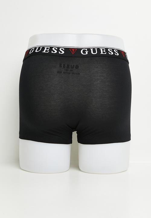 GUESS - Brian hero boxer trunk 3 pack - black white combo