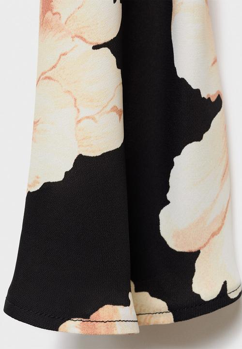 MANGO - Dress saltin -  black