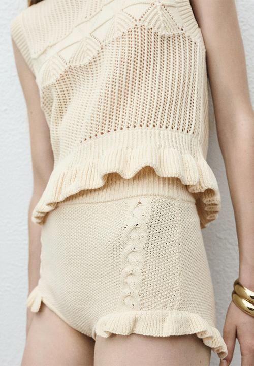 MANGO - Vest boho  - l ight beige
