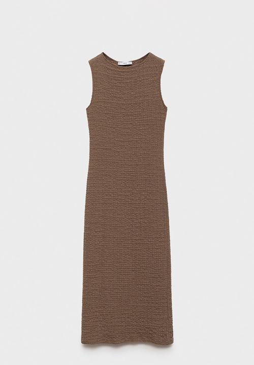MANGO - Dress tura - brown