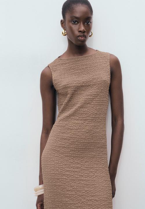 MANGO - Dress tura - brown
