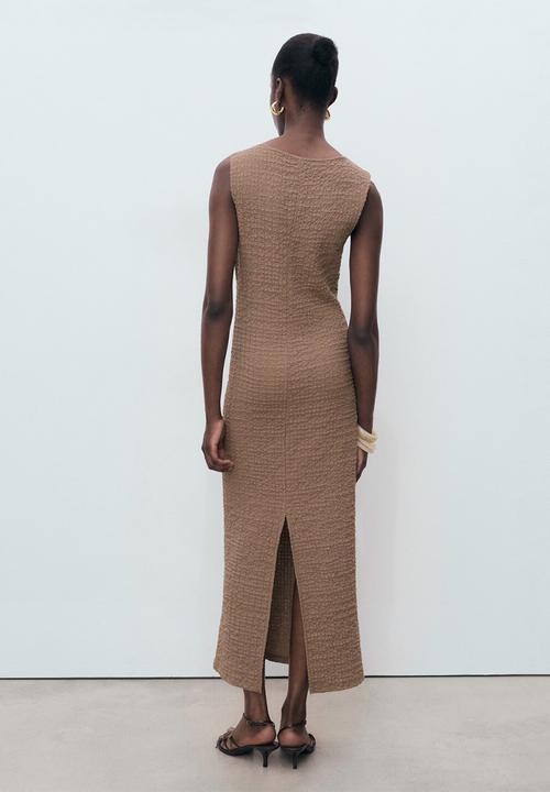 MANGO - Dress tura - brown