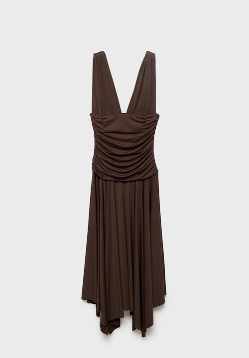 MANGO - Dress myri -  brown