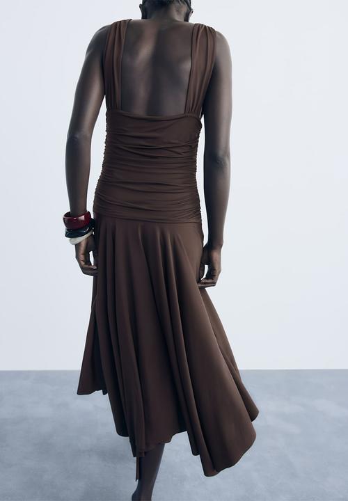 MANGO - Dress myri -  brown
