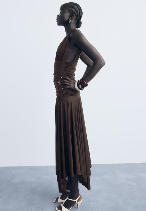 MANGO - Dress myri -  brown