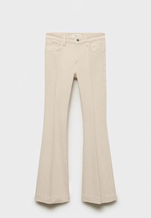 MANGO - Jeans Amelia - Light Beige