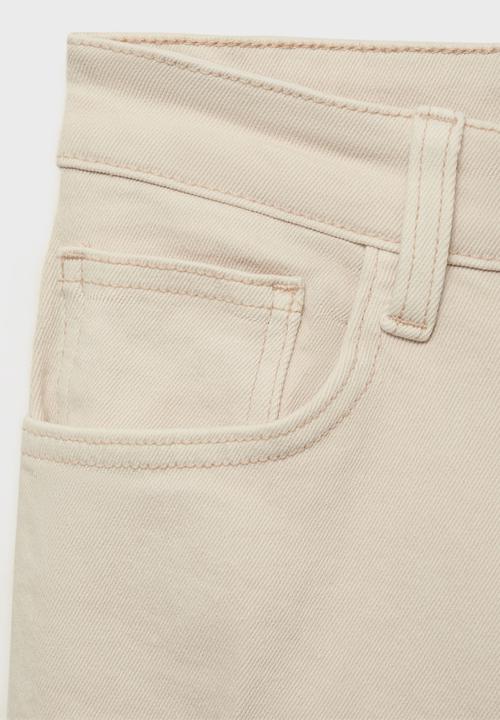 MANGO - Jeans Amelia - Light Beige