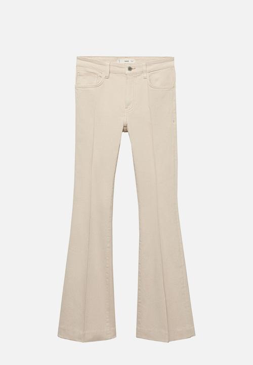 MANGO - Jeans Amelia - Light Beige