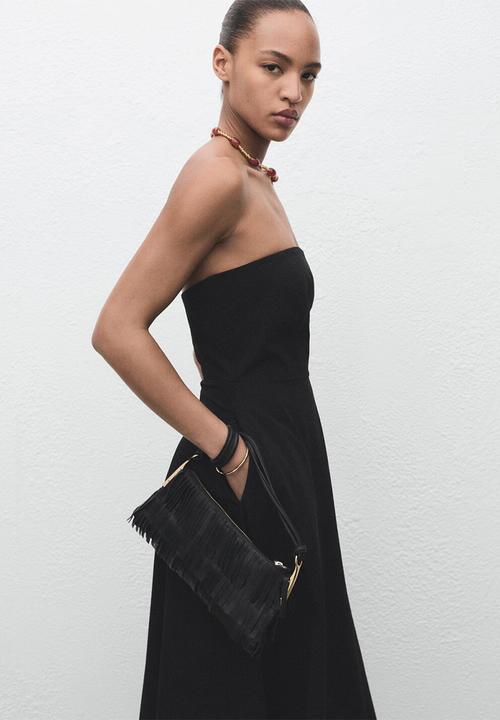 MANGO - Dress cebri -  black