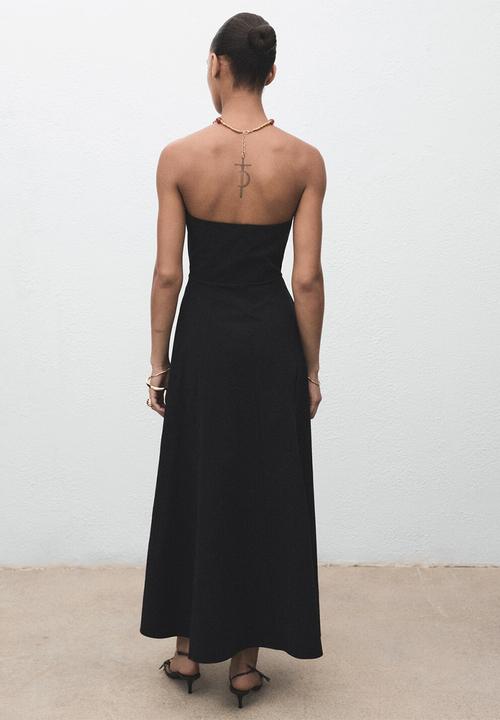 MANGO - Dress cebri -  black