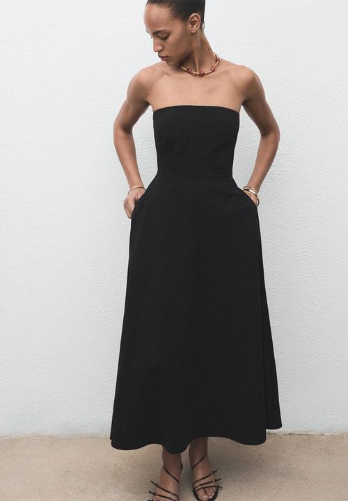 MANGO - Dress cebri -  black