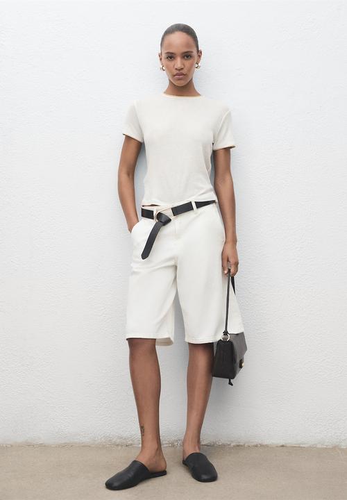 MANGO - T-shirt jane -  light beige