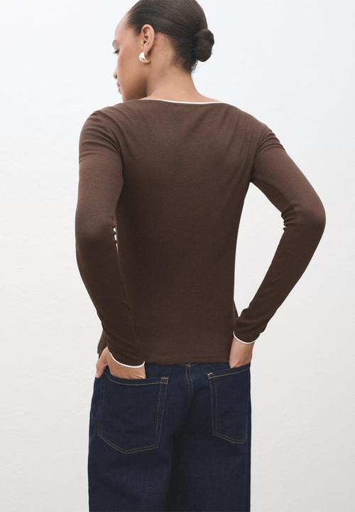 MANGO - Camiseta janet - brown