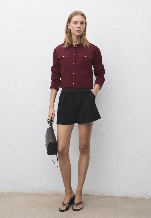 MANGO - Jacket salmin  -  dark red