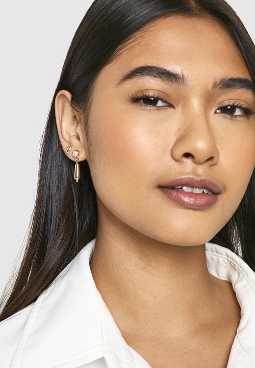 boohoo - Pearl and gold stud earrings 25 pack - gold