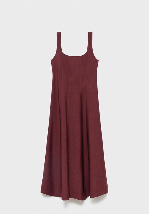 MANGO - Vestido roberts - dark red