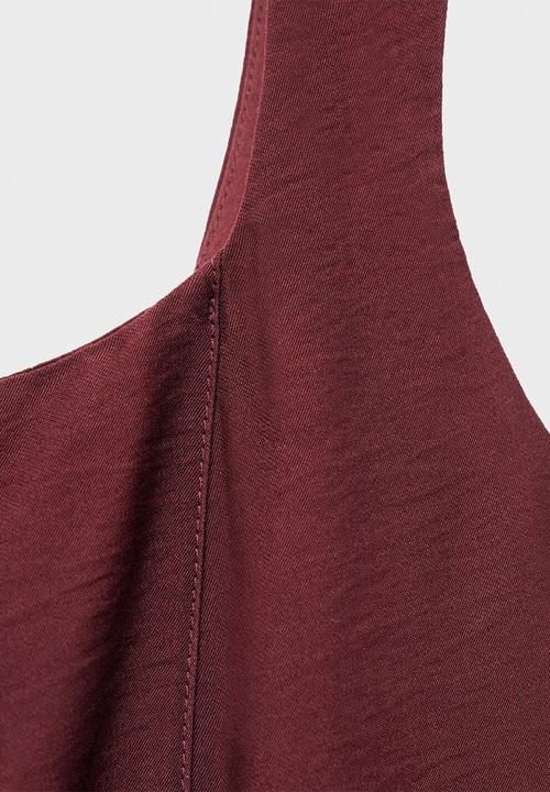 MANGO - Vestido roberts - dark red