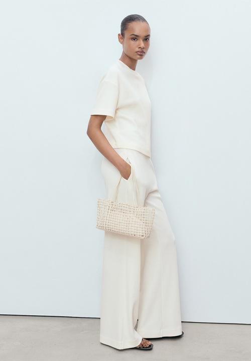 MANGO - Trousers pico  -  light beige