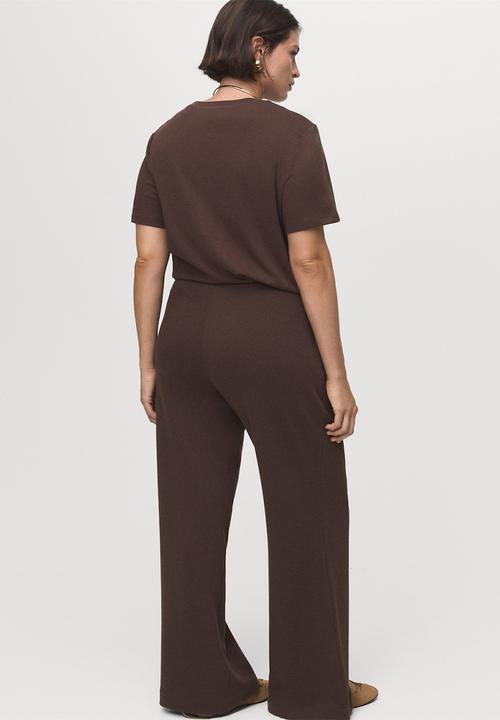 MANGO - Trousers pico  -  brown