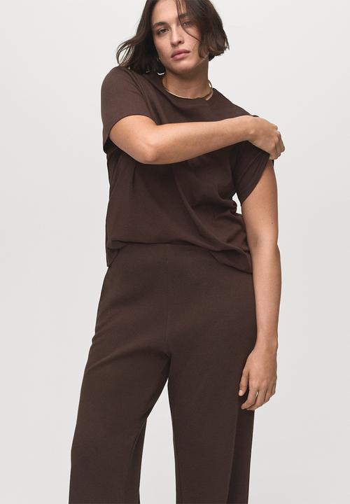 MANGO - Trousers pico  -  brown