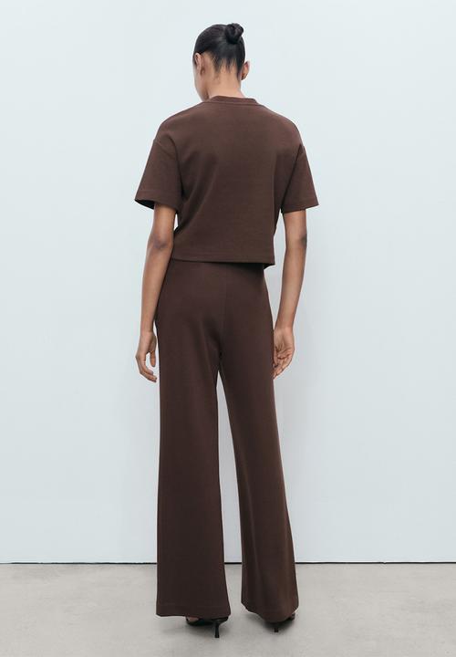 MANGO - Trousers pico  -  brown