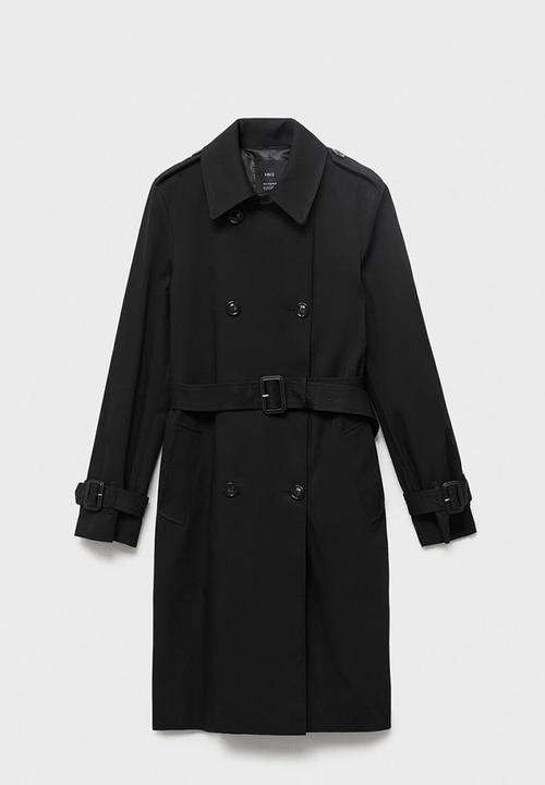 MANGO - Trench polana - black