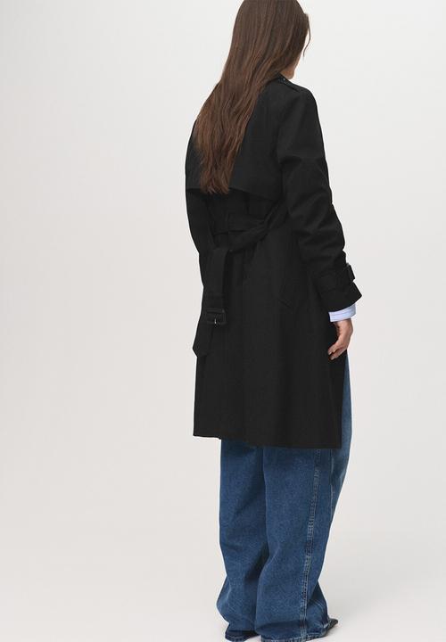 MANGO - Trench polana - black