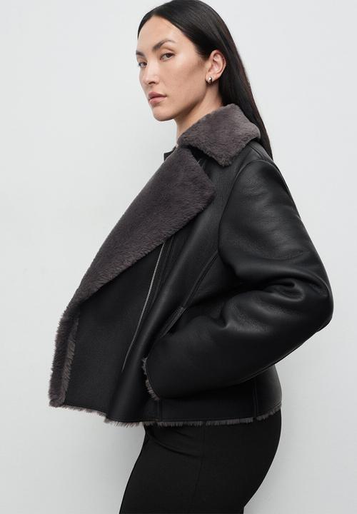MANGO - Chaqueta cadi - black