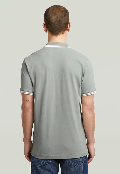 G-STAR - Dunda slim stripe polo s\s - iceberg green