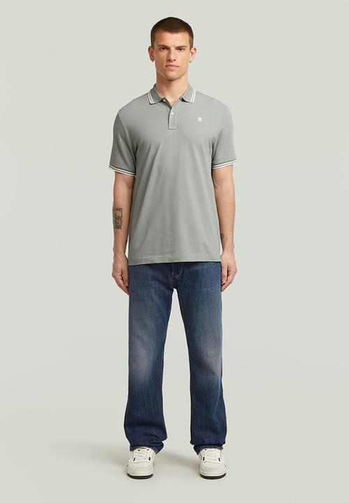G-STAR - Dunda slim stripe polo s\s - iceberg green