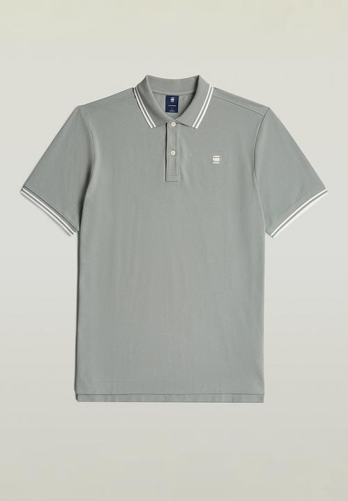 G-STAR - Dunda slim stripe polo s\s - iceberg green