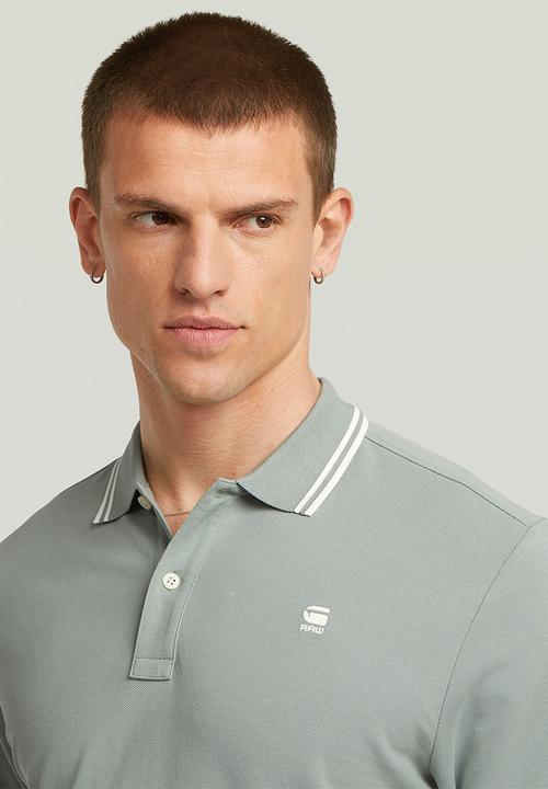 G-STAR - Dunda slim stripe polo s\s - iceberg green