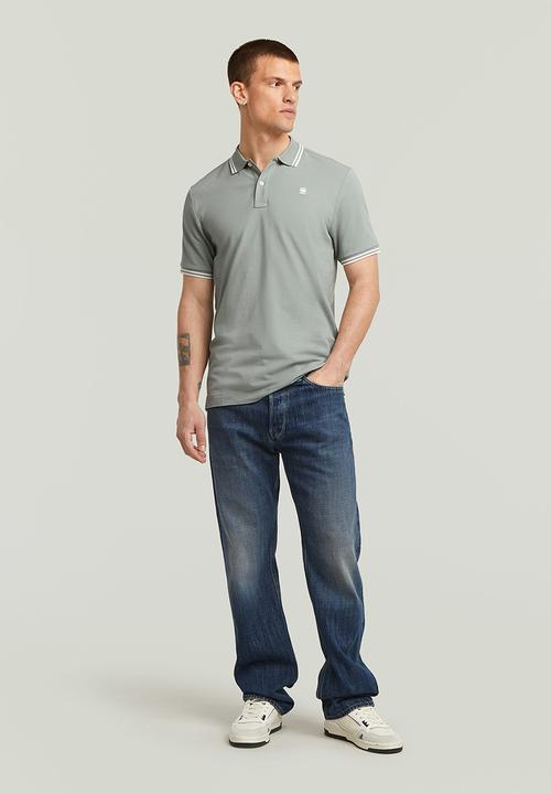 G-STAR - Dunda slim stripe polo s\s - iceberg green
