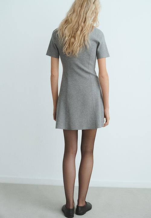 MANGO - Vestido domino - medium gray