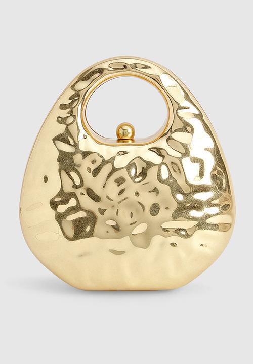 boohoo - Hammered gold grab bag - gold