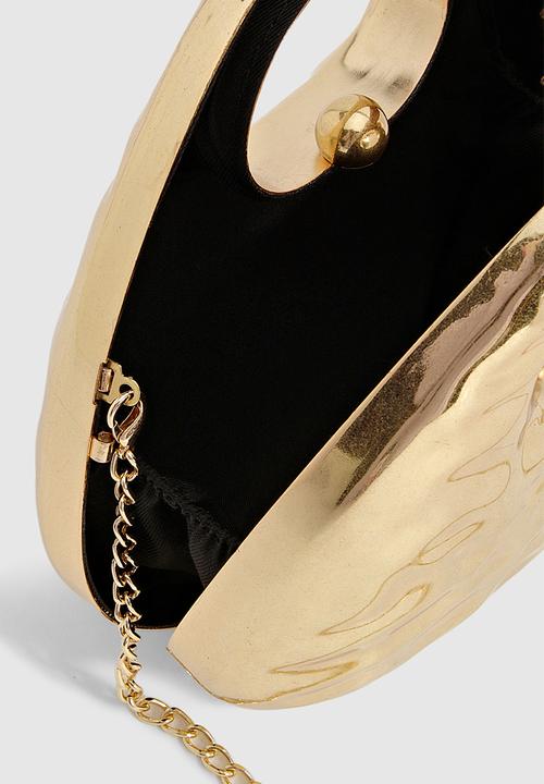 boohoo - Hammered gold grab bag - gold
