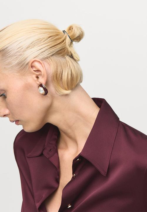 MANGO - Shirt ideale  -  dark red