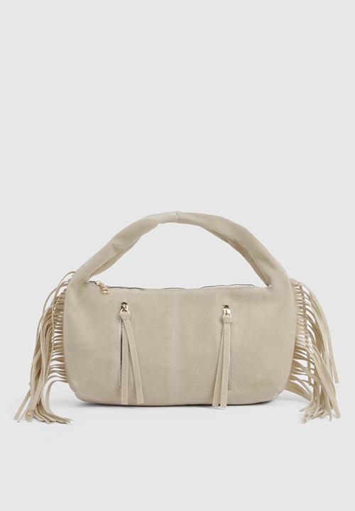 boohoo - Faux suede slouchy grab bag - ecru