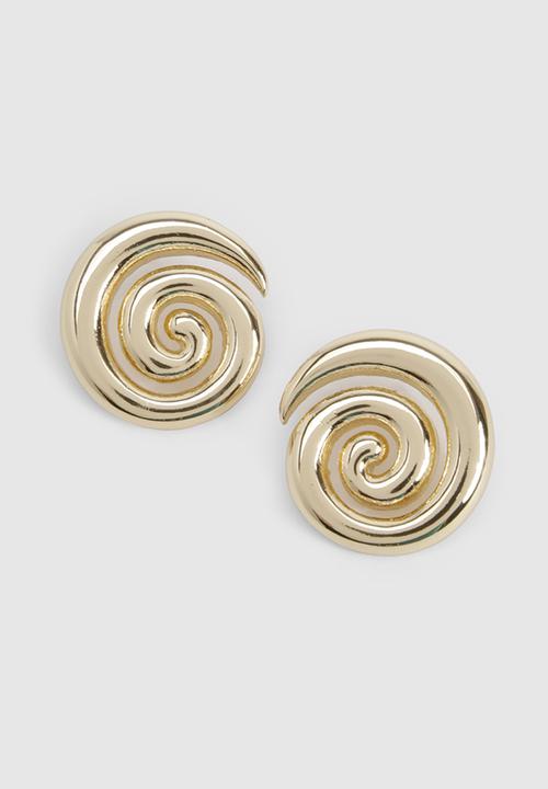 boohoo - Spiral stud earrings - gold