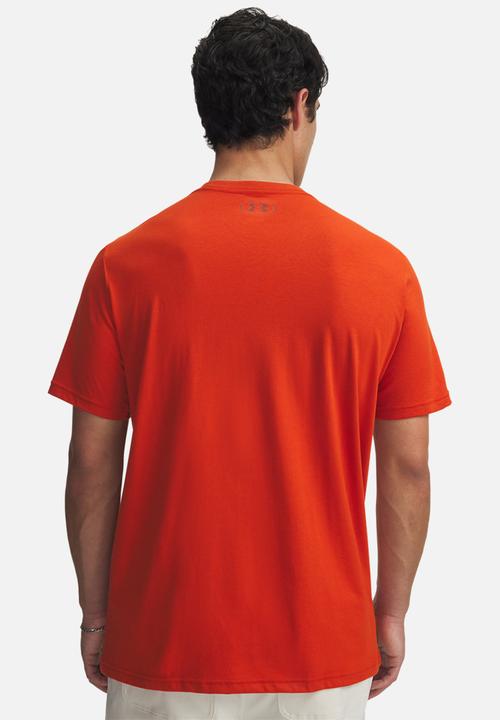 Under Armour - UA M SPORTSTYLE LC SS - Surplus Orange /  / Cinna Red