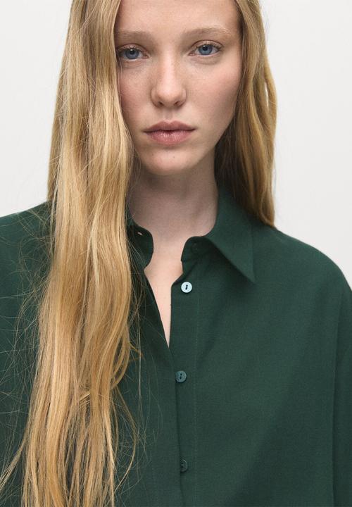 MANGO - Camisa lima - green