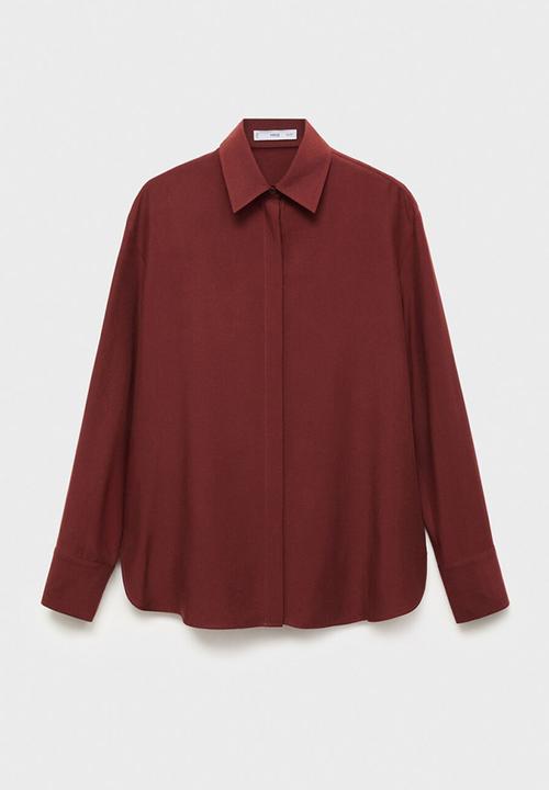 MANGO - Camisa lima - dark red