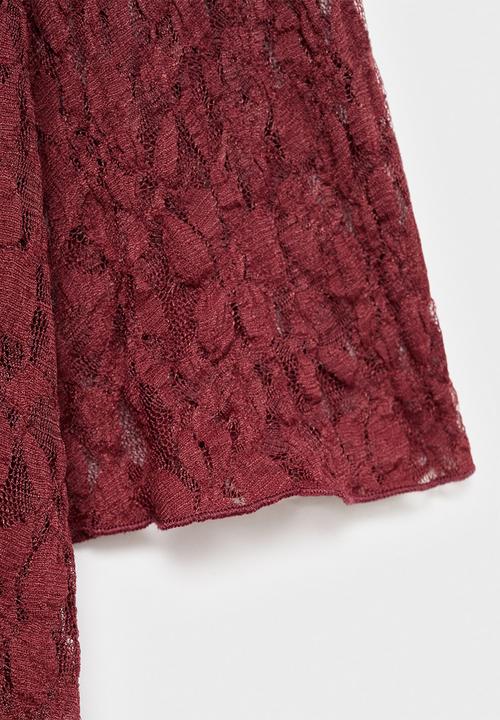 MANGO - Dress salguer  -  dark red