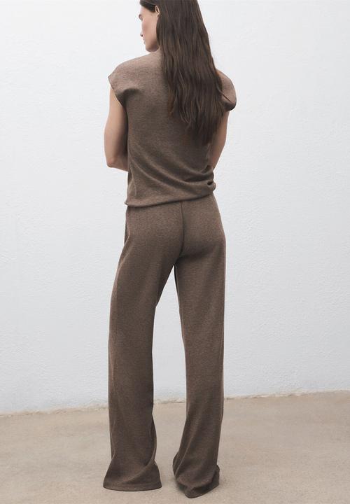 MANGO - Trousers michi - light brown